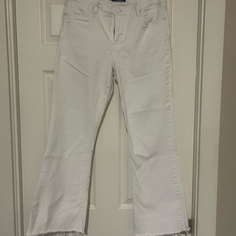 Kut-Stella Fab Ab White Denim Flare Jeans